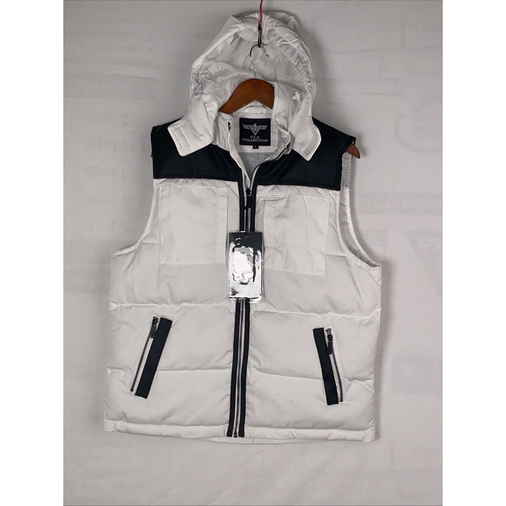 VIP Collection Jacket Style Vest‎ # VP-5 Black/white Size XL NWT $149